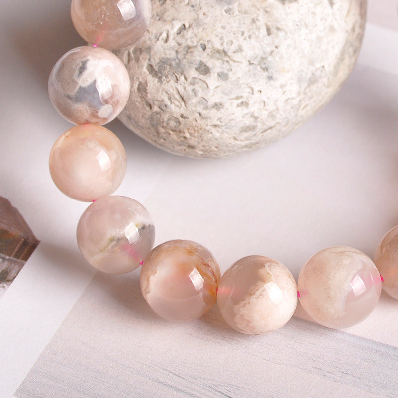 Cherry blossom agate stretch bracelet