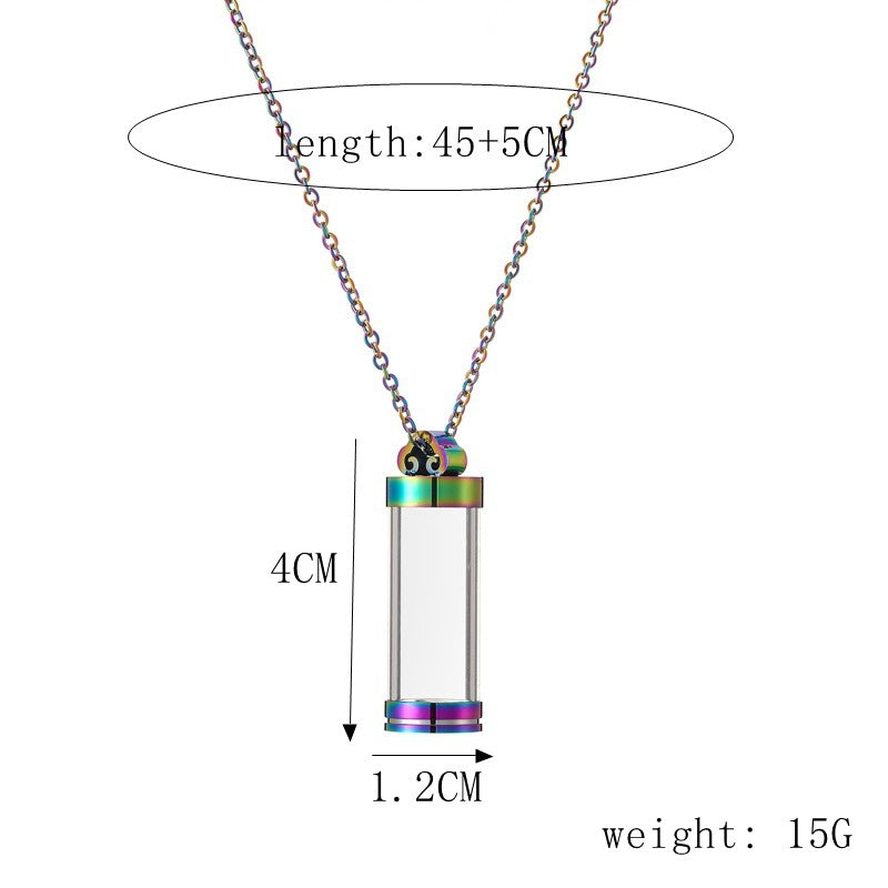 Fashion Openable Colorful Gemstone Pendant Necklace