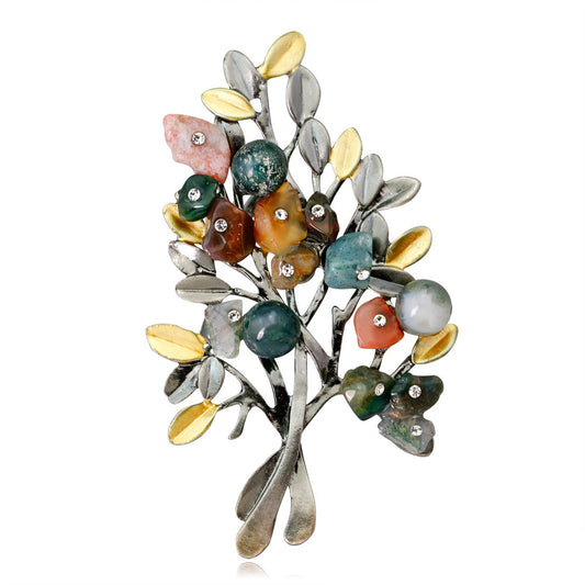 Multi-gemstone Brooch