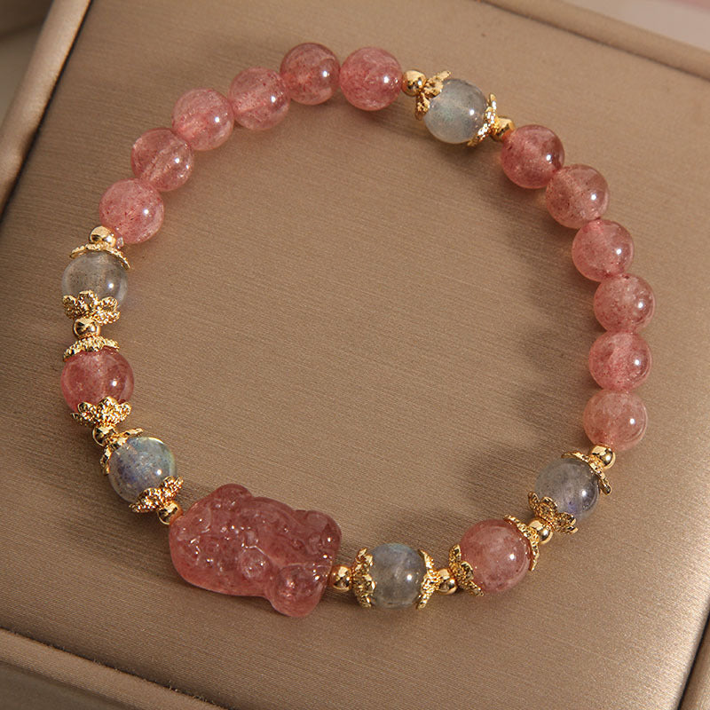 Natural Strawberry Crystal Bracelet