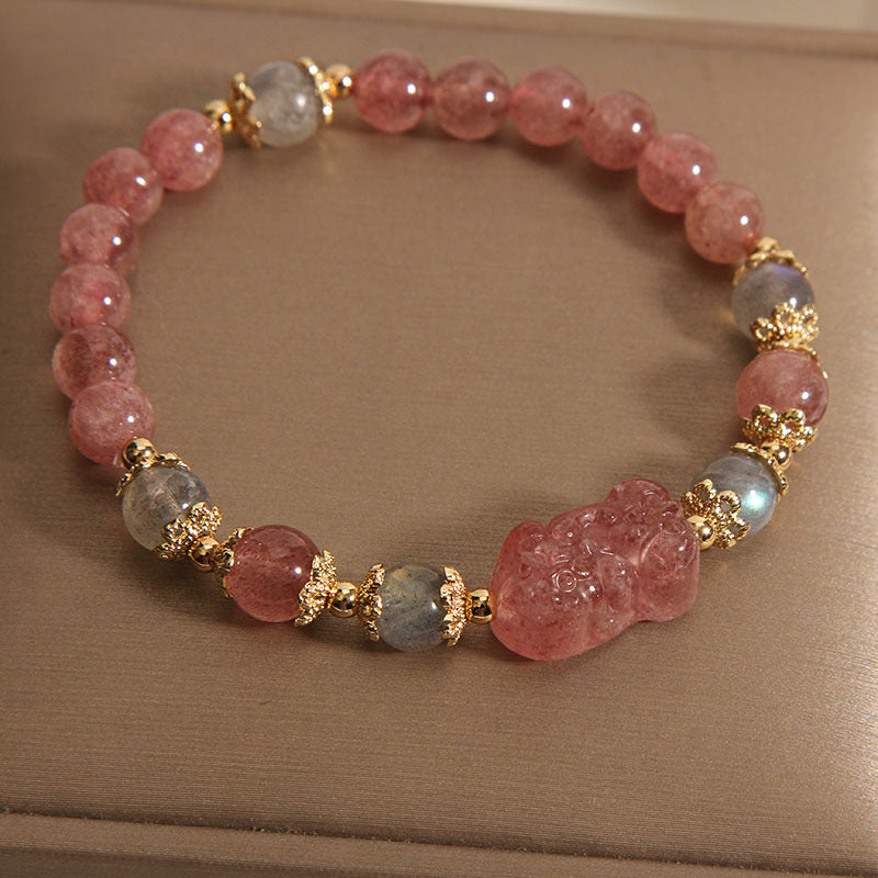 Natural Strawberry Crystal Bracelet