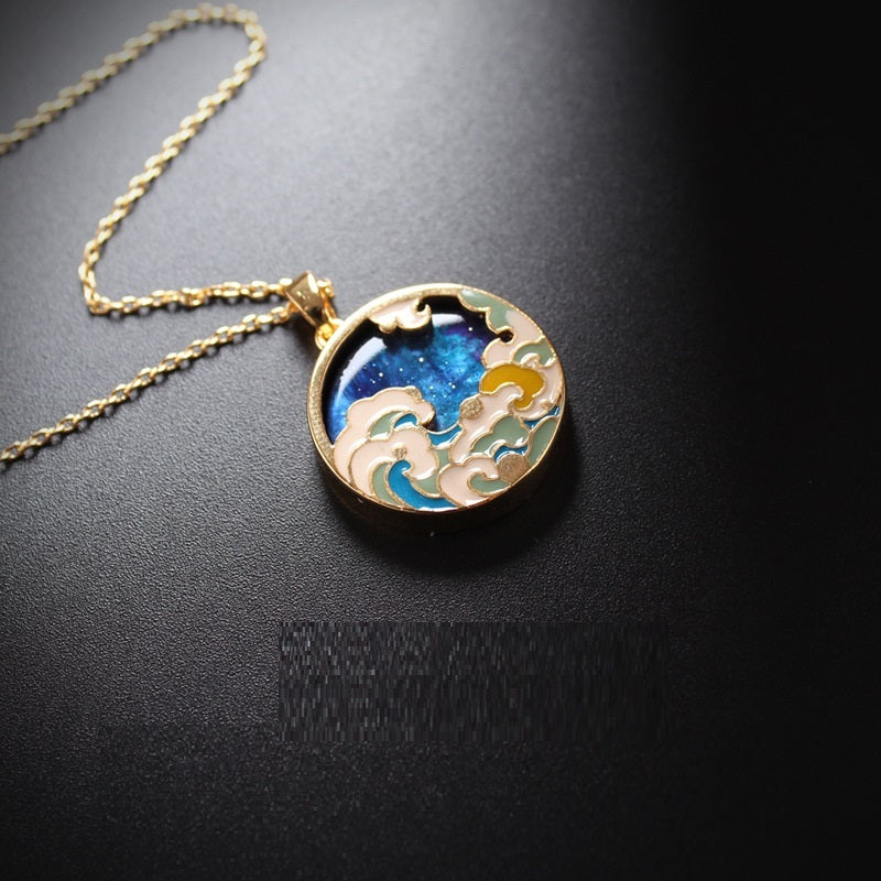 High-end Design Luxury Enamel Vintage Necklace