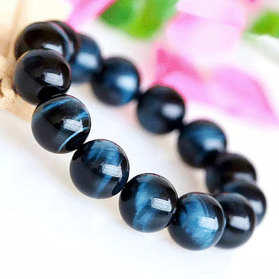 Natural blue tiger eye stone eagle eye cat eye effect good high quality blue tiger eye stone bracelet jewelry