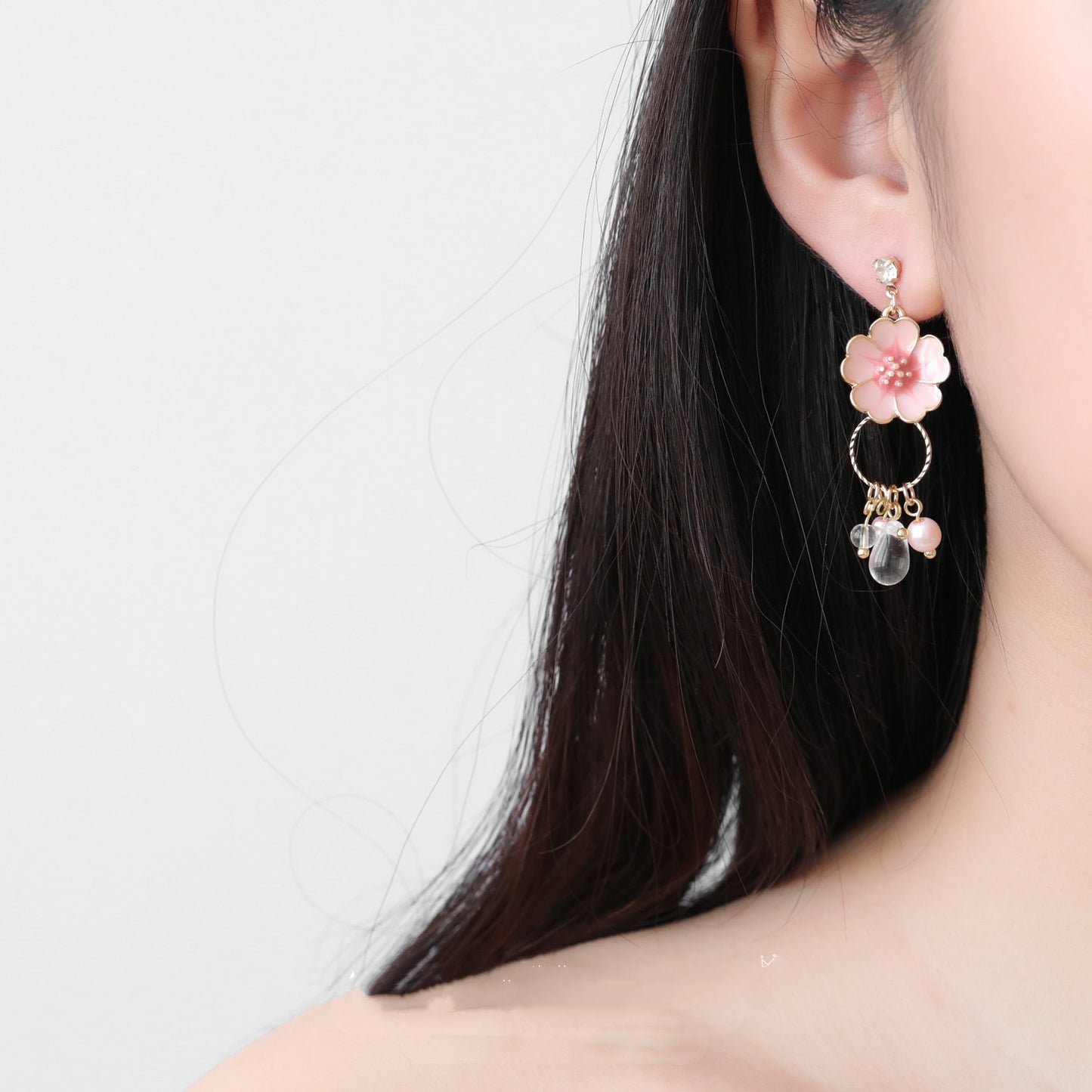 Cherry Blossom Season Pure Silver Earrings