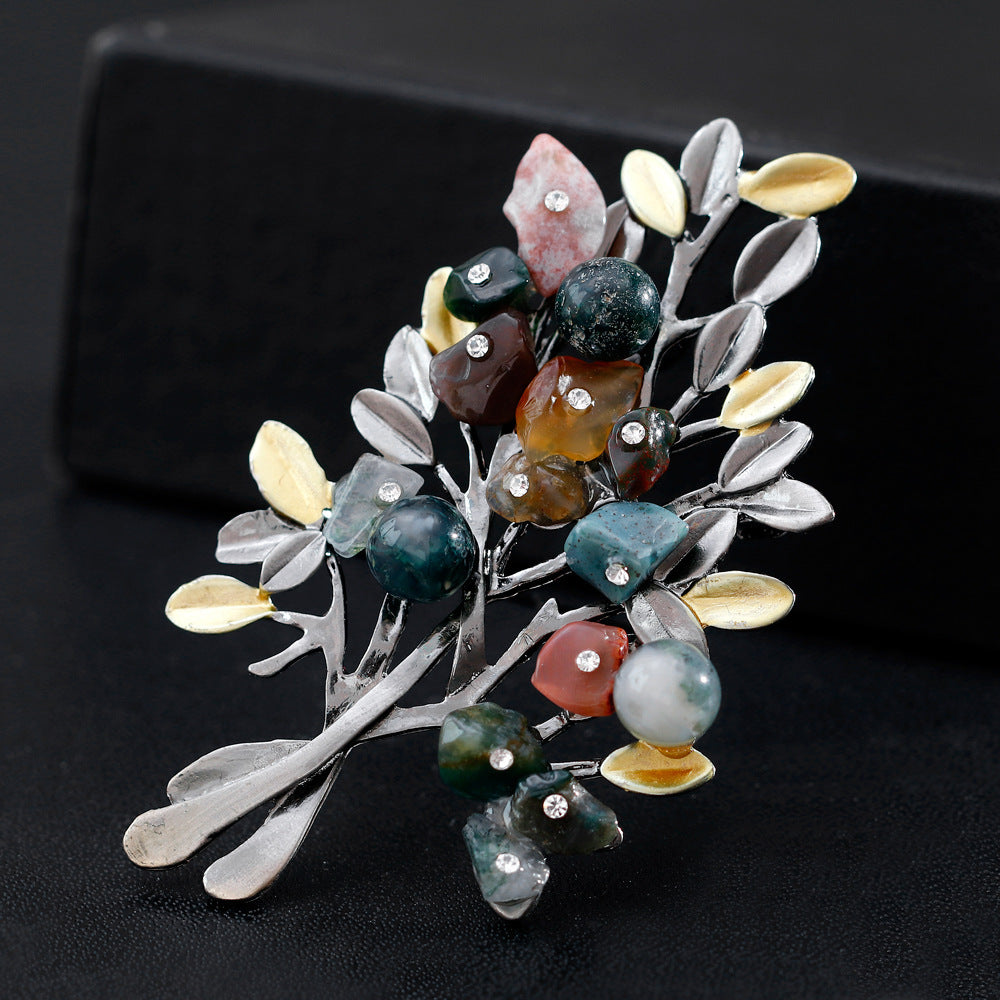 Multi-gemstone Brooch