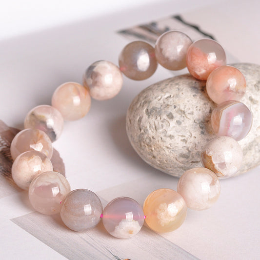 Cherry blossom agate stretch bracelet