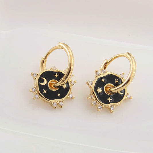 Moon Vintage Openable Earrings