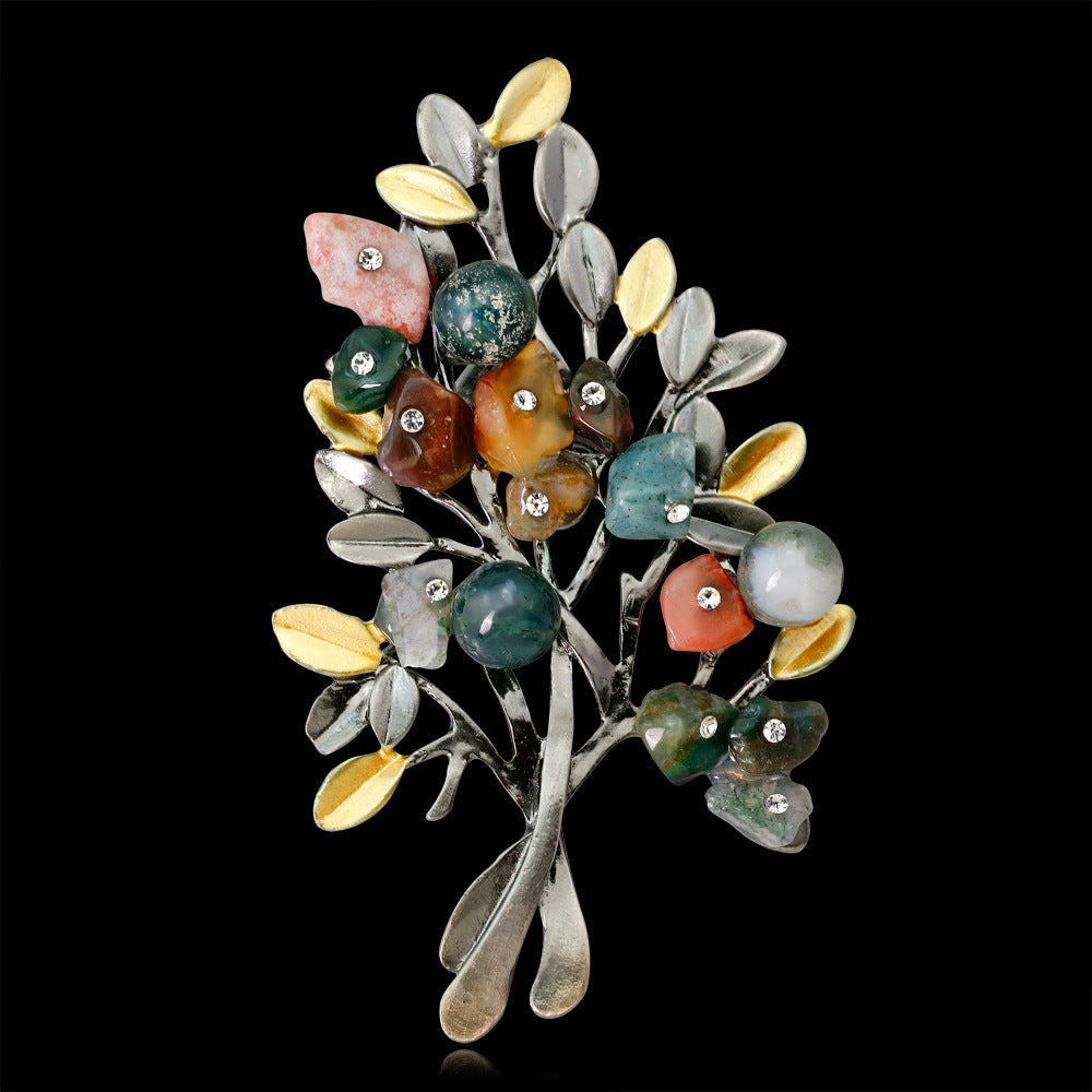 Multi-gemstone Brooch